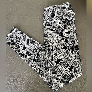 LuLaRoe Disney OS Leggings Villains Dr Facilier Shadow Man Tarot Cards